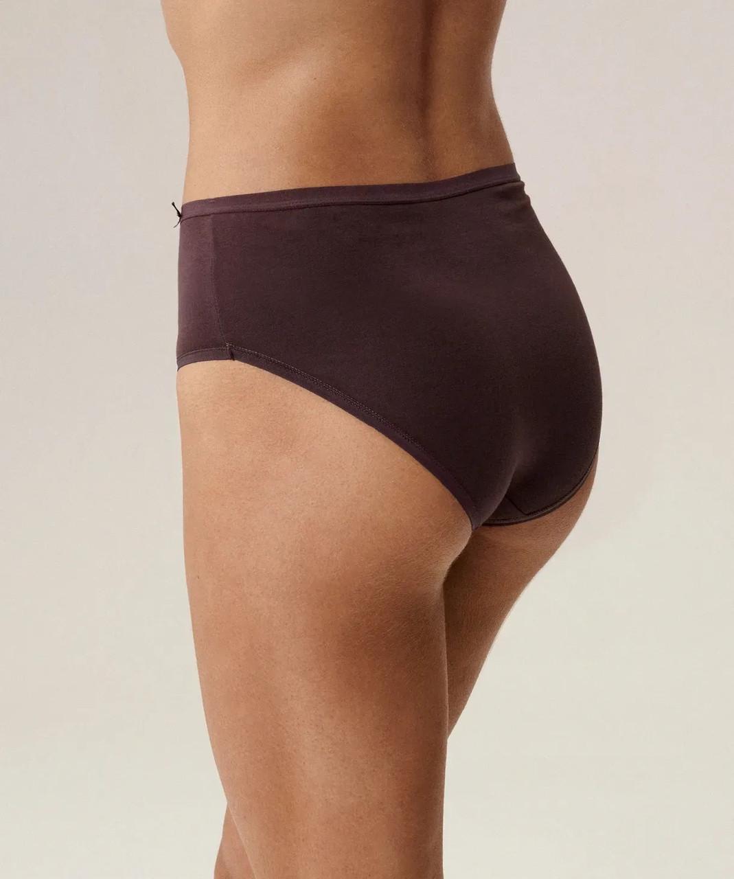 Труси жіночі спортивні бавовняні Atlantic 3CLP-010 High Leg S Коричневий/Темно-бежевий/Темно-синій (2836702706) - фото 3