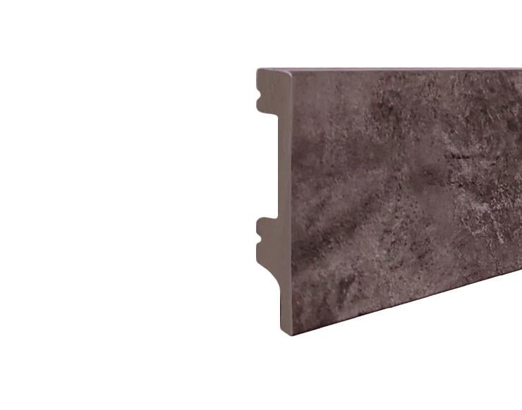 Плинтус дюрополимерный 15х80 мм Темный бетон (8015Р-19165) Плинтус дюрополимерный 15х80 мм Темный бетон (8015Р-19165)
