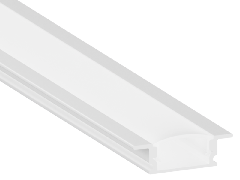 Профиль алюминиевый LEDUA АЛ-01-1 + рассеиватель для LED ленты врезной 2 м Белый (4867)