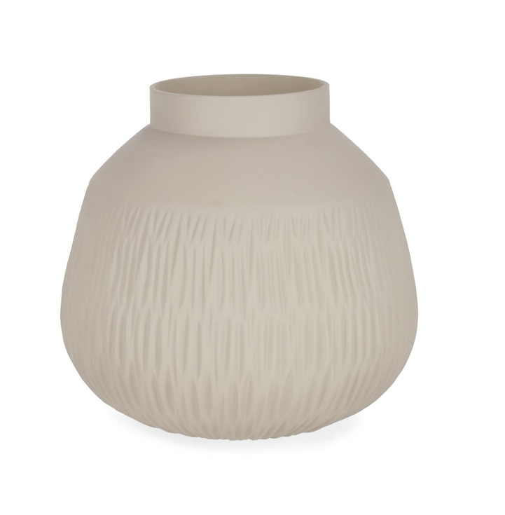 Ваза Andrea Bizzotto 🇮🇹 LYDER ROUNDED BEIGE GL D27X25,5H Ваза Andrea Bizzotto 🇮🇹 LYDER ROUNDED BEIGE GL D27X25,5H