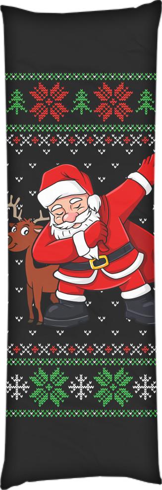 Подушка дакимакура Flexing Santa 60x180 см (14102442)