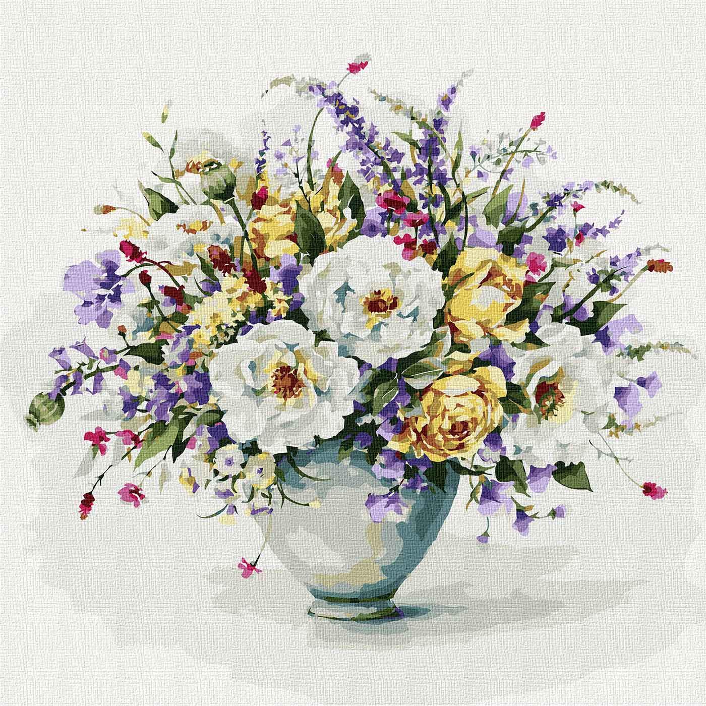 Картина по номерам Идейка Гармония цветов 40x40 см (KHO3172)