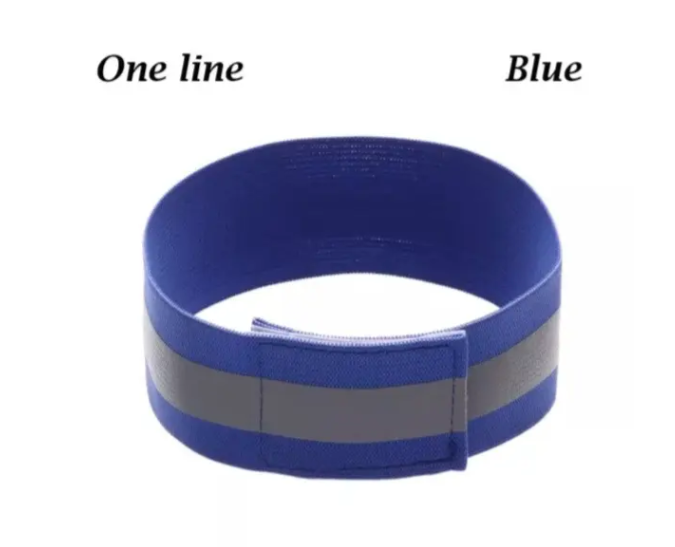 Светоотражающий браслет 4x35 см Синий (31050/7) - фото 2