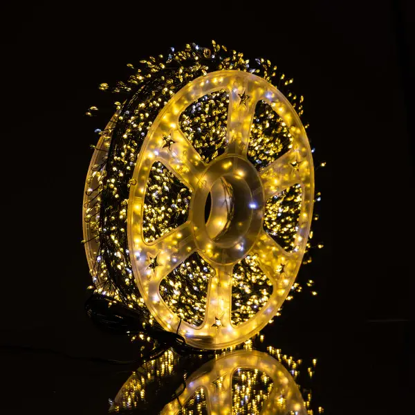 Гирлянда-нить Роса хвойная лапа 3000 LED 100 м зеленая нить Желтый - фото 4 Гирлянда-нить Роса хвойная лапа 3000 LED 100 м зеленая нить Желтый - фото 4