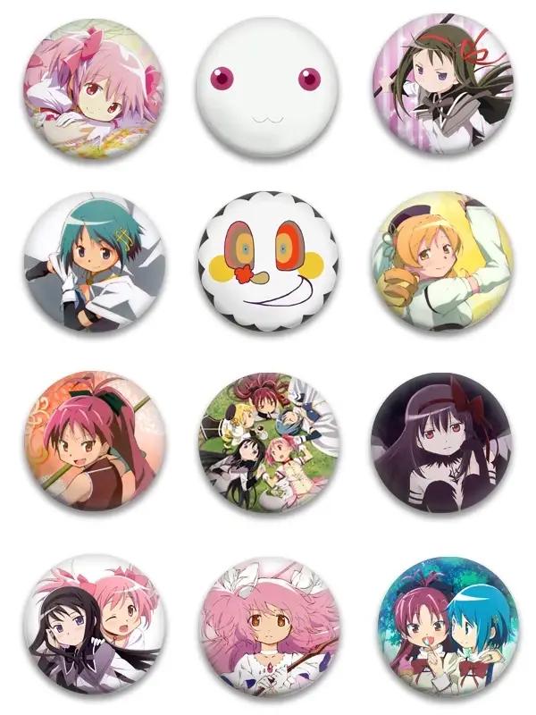 Комплект значків Аніме Mahou Shoujo Madoka Magica 12 шт. (13002800)