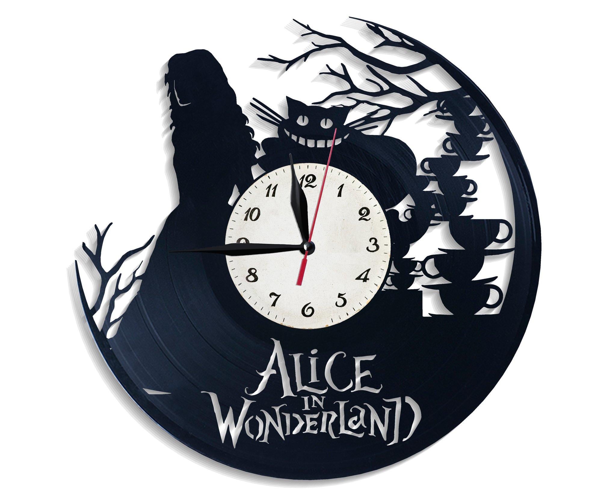 Часы настенные Алиса в стране чудес 2508 из виниловой пластинки