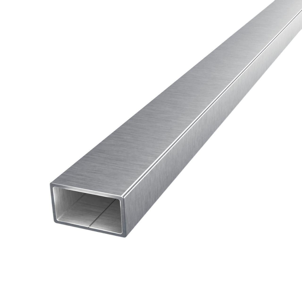 Труба профильная нержавеющая 50х30 толщина 2,0 мм шлифованная прямоугольная матовая пищевая AISI 304 н/ж 1 м (2146243377/К0597)