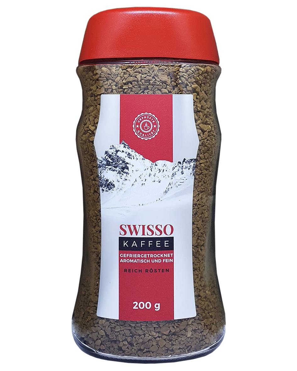 Кофе растворимый Swisso в стеклянной банке 200 г (56357)