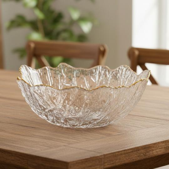 Салатник скляний Гірський кришталь 23 см (930803)