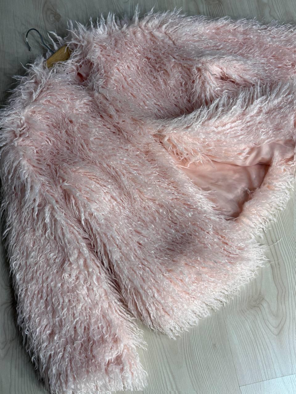 Шуба женская LADY YEP 10051 искусственный мех под ламу короткая L Розовый (4912) - фото 3