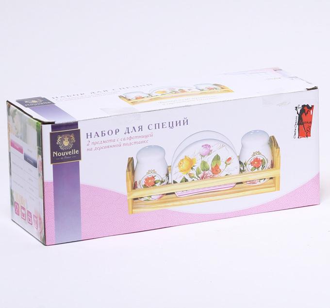 Набір для спецій Літо в Європі 3 пр. на дерев'яній підставці (BD-DU312-S) - фото 3 Набір для спецій Літо в Європі 3 пр. на дерев'яній підставці (BD-DU312-S) - фото 3