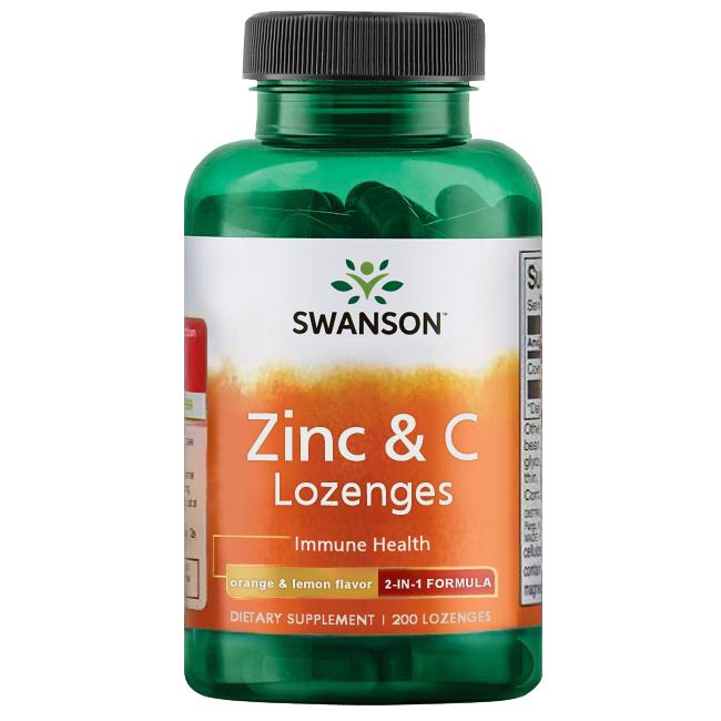 Микроэлемент Цинк Swanson Zinc & C Lozenges 200 Lozenges Lemon/Orange Микроэлемент Цинк Swanson Zinc & C Lozenges 200 Lozenges Lemon/Orange