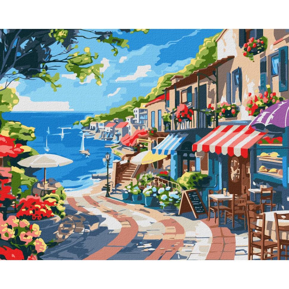 Картина за номерами Ideyka Приморське місто KHO2792 40x50 см (RLT41786)