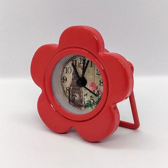 Часы настольные Clock металлические 7 см Красный (12315253)