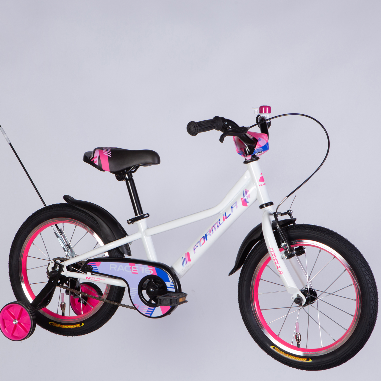 Велосипед ST Formula RACE BH 16" рама 8,5" Белый/Розовый