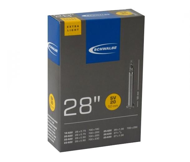 Камера Schwalbe 28" 18/25-622/630 SV20 50 мм Extra Light EK