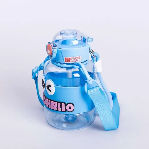 Пляшка для води HELLO-HELLO із трубочкою 680 мл Блакитний (HP-14-46BL) - фото 3