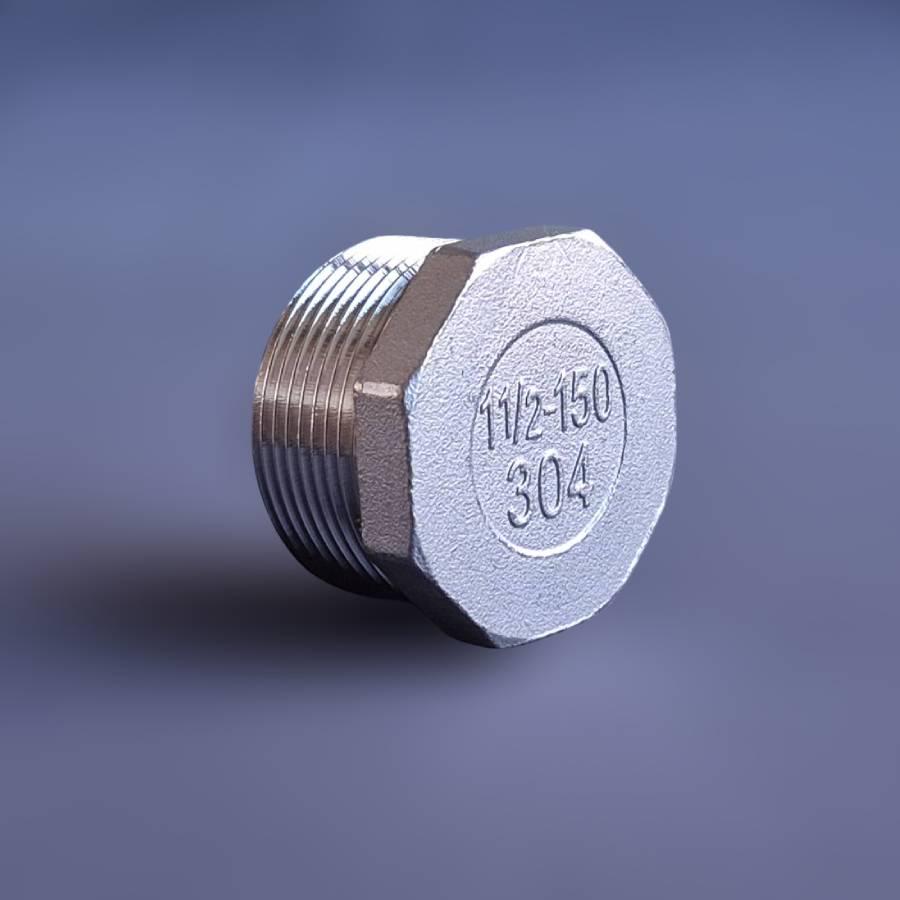 Заглушка різьбова восьмигранна DN40 BSPP н/ж сталь AISI304 Class-150 зовнішня різьба 1-1/2" (29203071) - фото 3 Заглушка різьбова восьмигранна DN40 BSPP н/ж сталь AISI304 Class-150 зовнішня різьба 1-1/2" (29203071) - фото 3