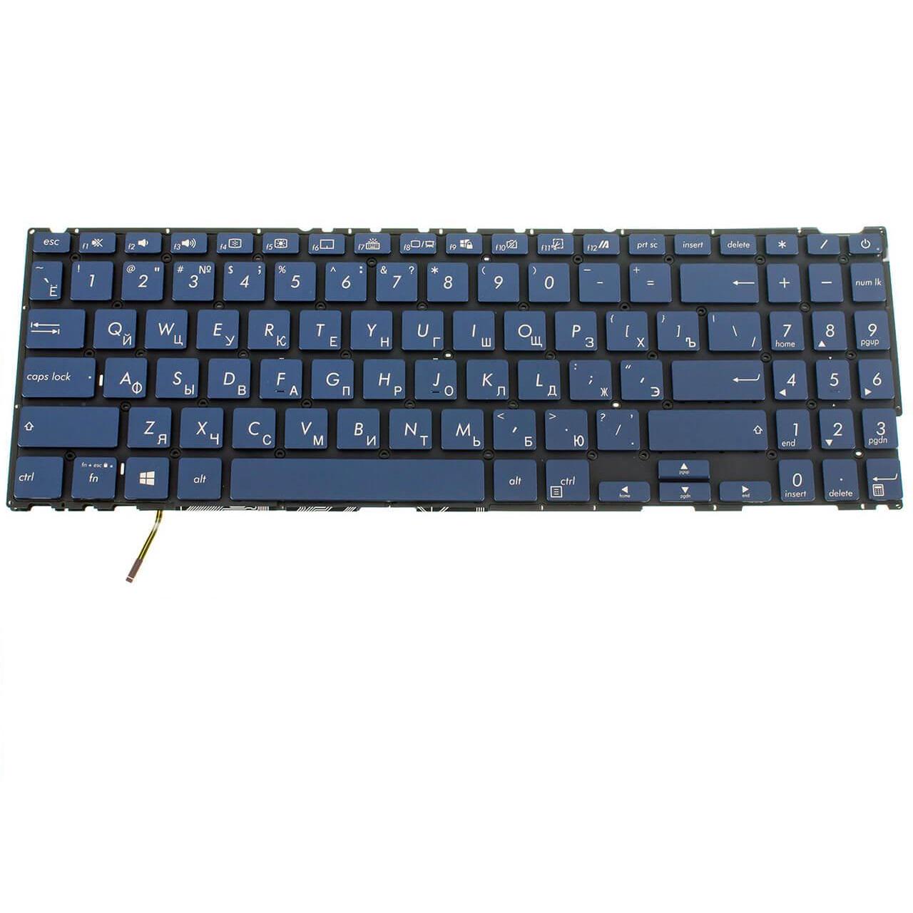 Клавиатура для ноутбука Asus BX533 BX533FD BX533FN с подсветкой клавиш матовая (0KNB0-563ARU00)