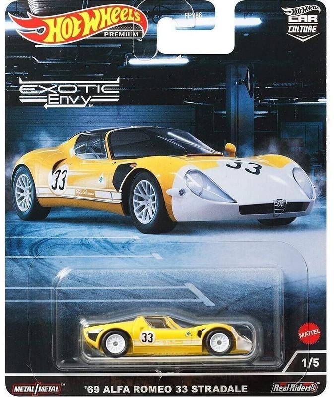 Игрушечная машинка Hot Wheels Premium 69 Alfa Romeo 33 Stradale 2022 Exotic Envy 1/5 Car Culture (HCJ91)