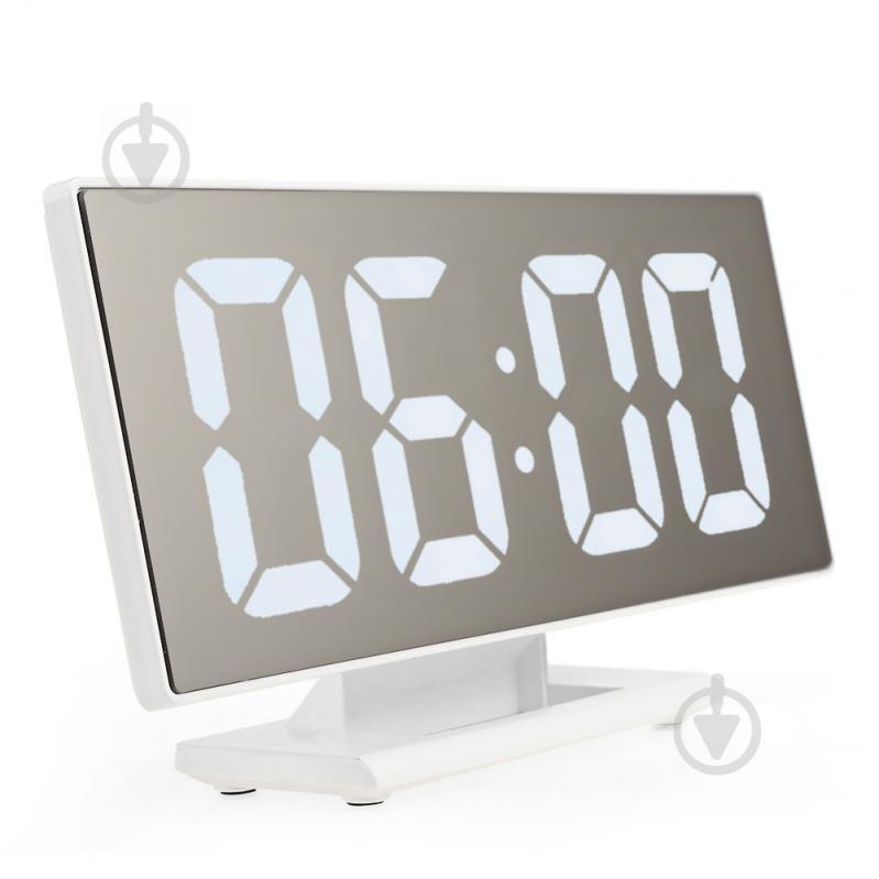 Настольные зеркальные часы UKC DS-3618L с подсветкой White (PRO3618L-WW)