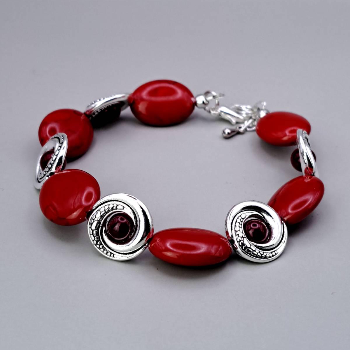 Браслет DARSANA Виктори из натуральных камней коралл (DRSU501042)