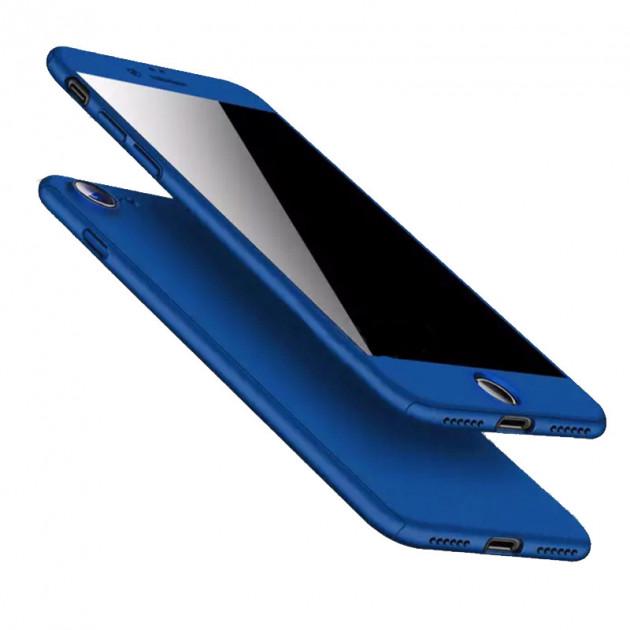 Противоударный чехол 360 + стекло 9Н Без бренда на iPhone 6/6s Blue (HP050429)