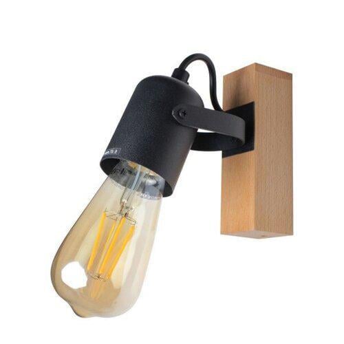 Спот настенно-потолочный ETRON 1-EDR-8200 WoodLine Spot E27 1x40 Вт Натуральный/Черный (76663)