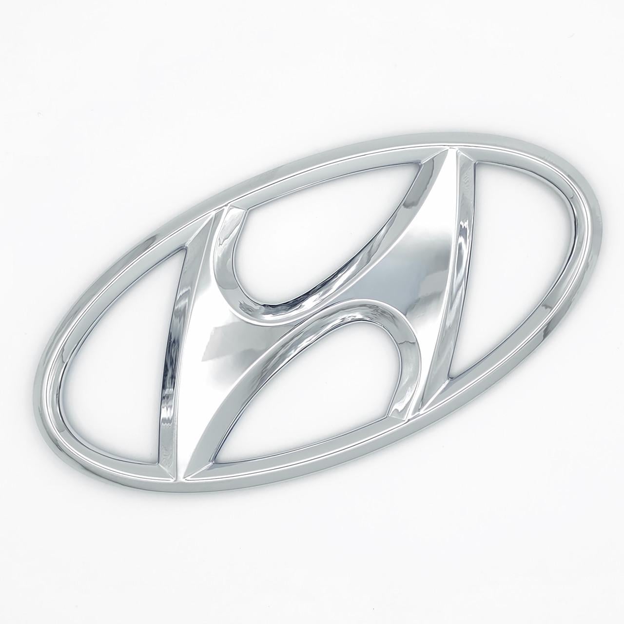 Емблема Hyundai 108х55 мм ABS Хром глянцевий (3078536741)