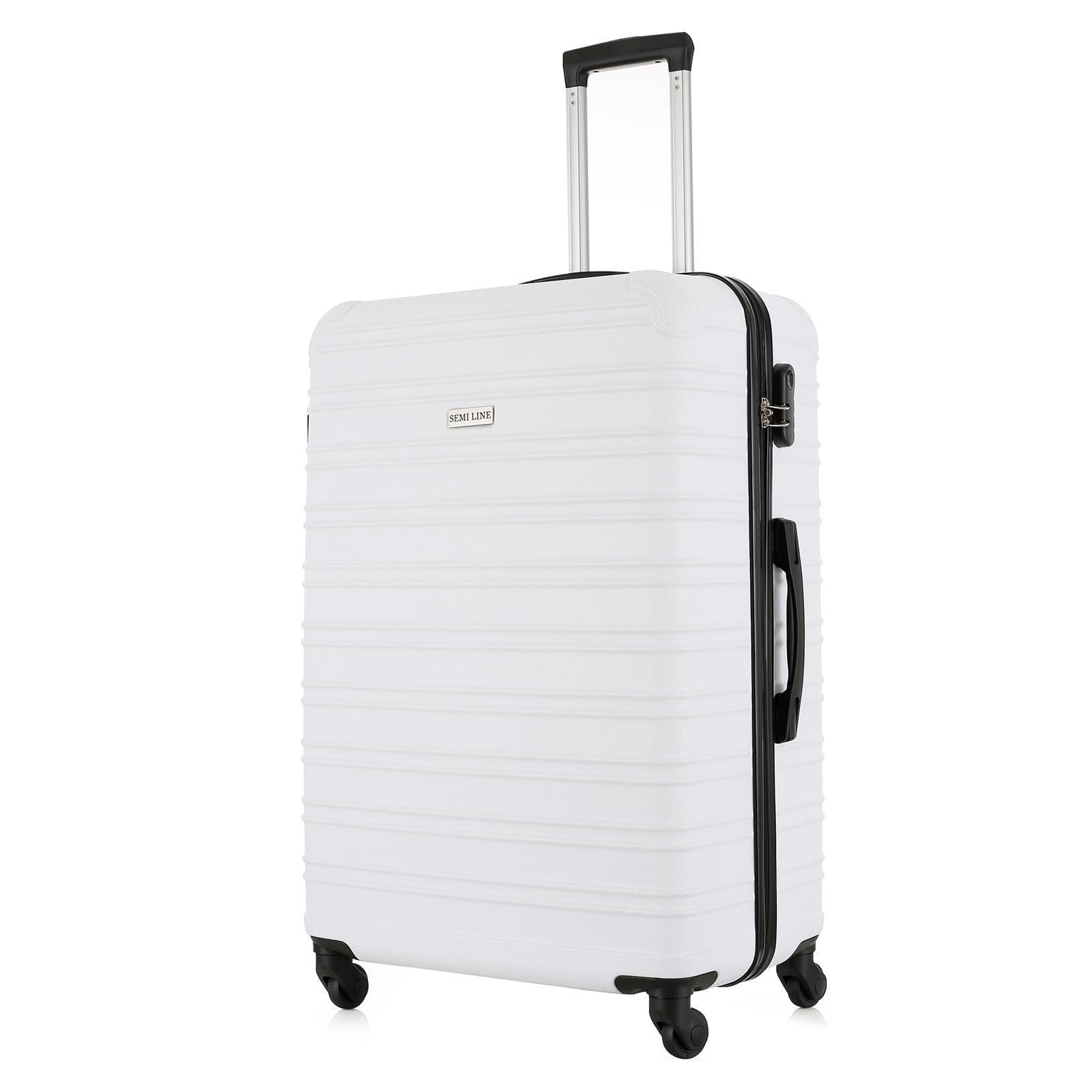 Чемодан SEMI LINE 28" T5952-3 96 л ABS-пластик 4 колеса алюминиевая ручка кодовый замок L White