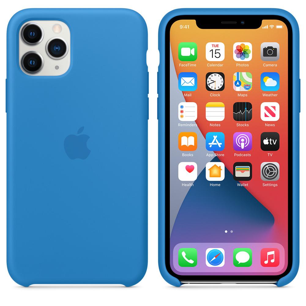 Силиконовый чехол-накладка Apple Silicone Case for iPhone 11 Pro, Surf Blue (HC) - фото 6