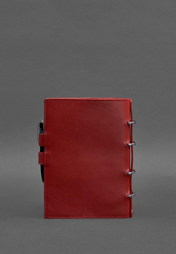 Блокнот шкіряний із датованим блоком Софт-бук 9.1 Червоний (A-027394) - фото 3