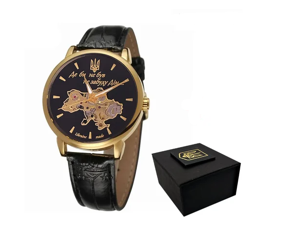 Наручные часы Awarder 022 Automatics "Не забуду дім" Gold/Black