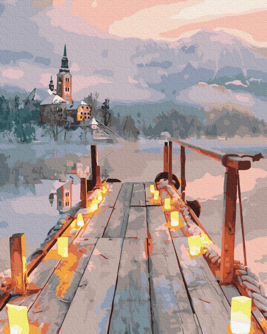 Картина за номерами Brushme Романтика зимового вечора 40x50 (GX33950)