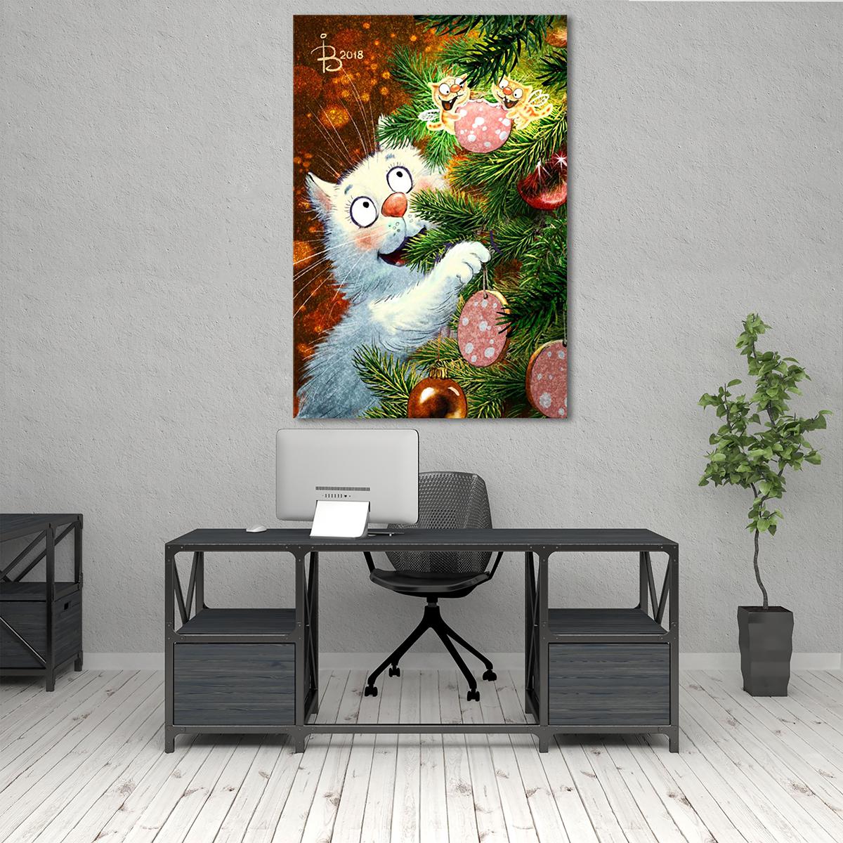 Модульна картина Ласощі на ялинці 1 модуль 80x120 см (_rinaz_20181634016)