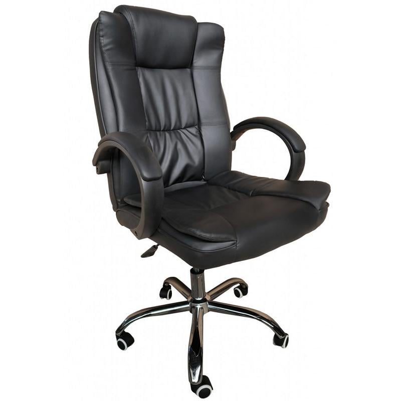 Офісне крісло на колесах Чорний (348462)