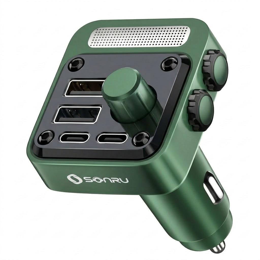 FM-трансмітер автомобільний SONRU Bluetooth 5.3 з портами PD 36W та QC3.0 18W (33153823) FM-трансмітер автомобільний SONRU Bluetooth 5.3 з портами PD 36W та QC3.0 18W (33153823)