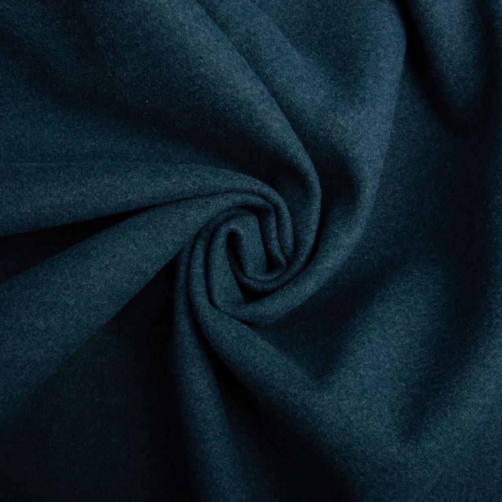 Ткань пальтовая Дакота однотонная Морская волна (20705)