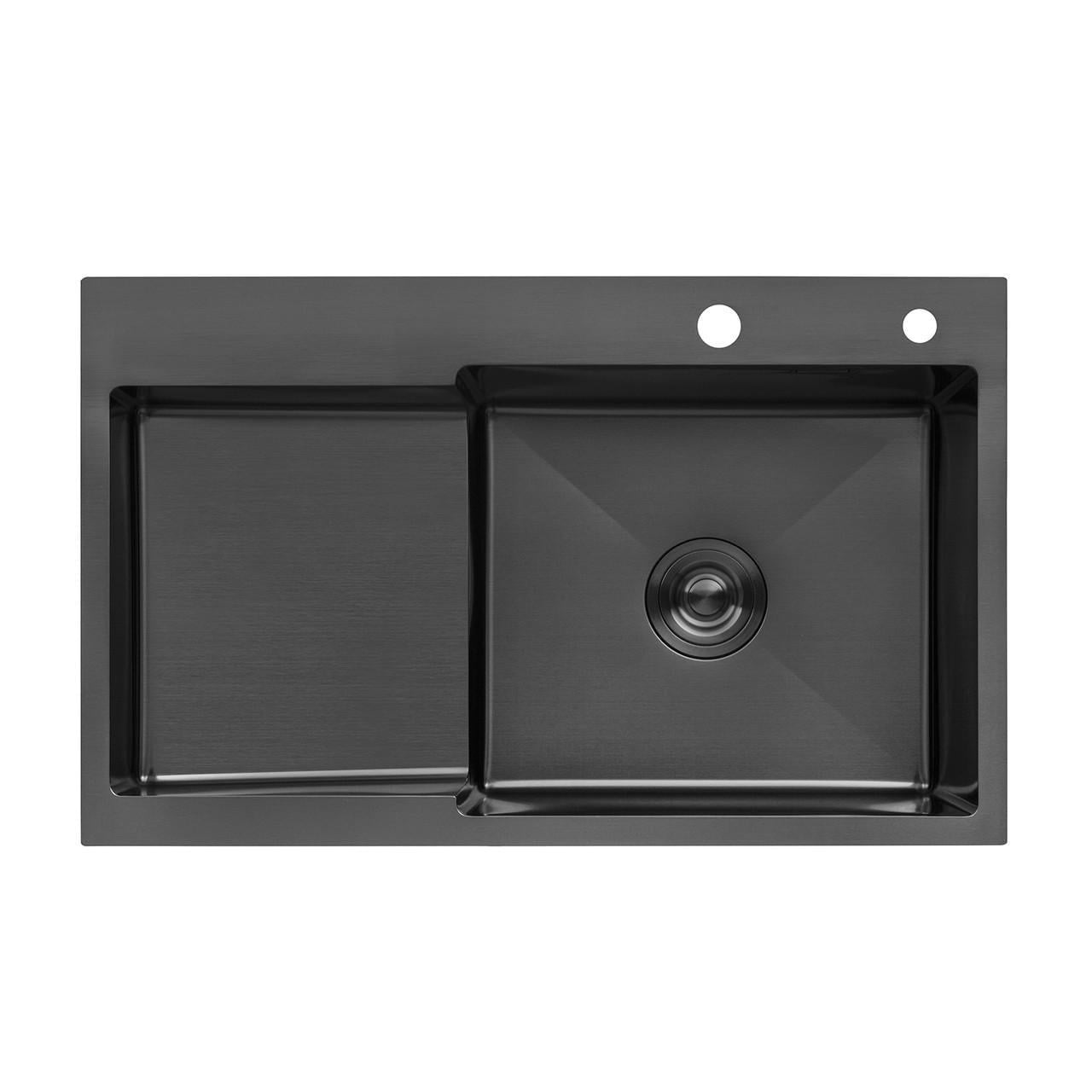 Мойка для кухни Kroner KRP Schwarze 7848RHM PVD 3,0/1,0 мм