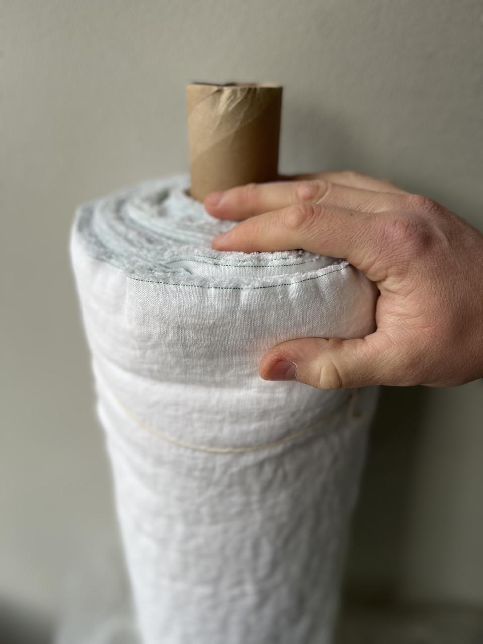 Ткань костюмная LINEN PLUS CRASH EFFECT 100% лен 145 см 101 Белый - фото 3 Ткань костюмная LINEN PLUS CRASH EFFECT 100% лен 145 см 101 Белый - фото 3