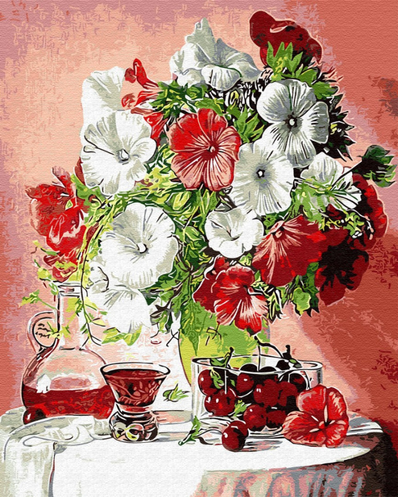 Картина по номерам Brushme Натюрморт с вишней (GX8865)