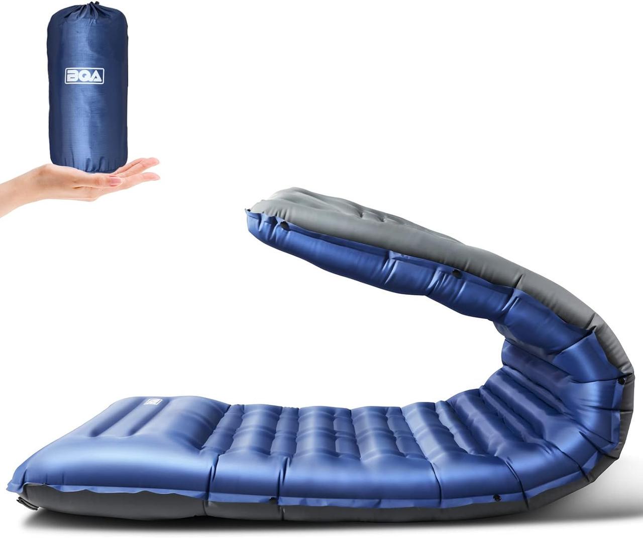 Надувний спальний килимок з подушкою та вбудованим насосом - фото 7