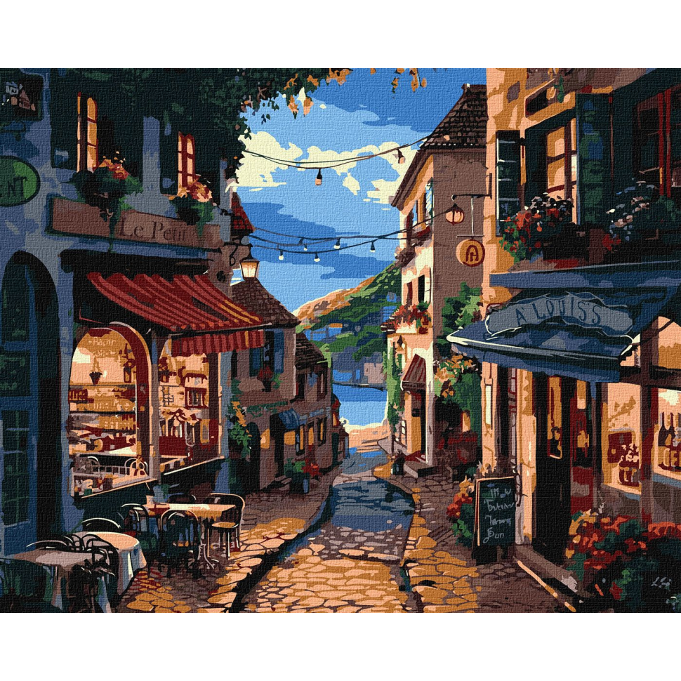 Картина по номерам Ideyka Французская улочка 40x50 см (KHO3655)