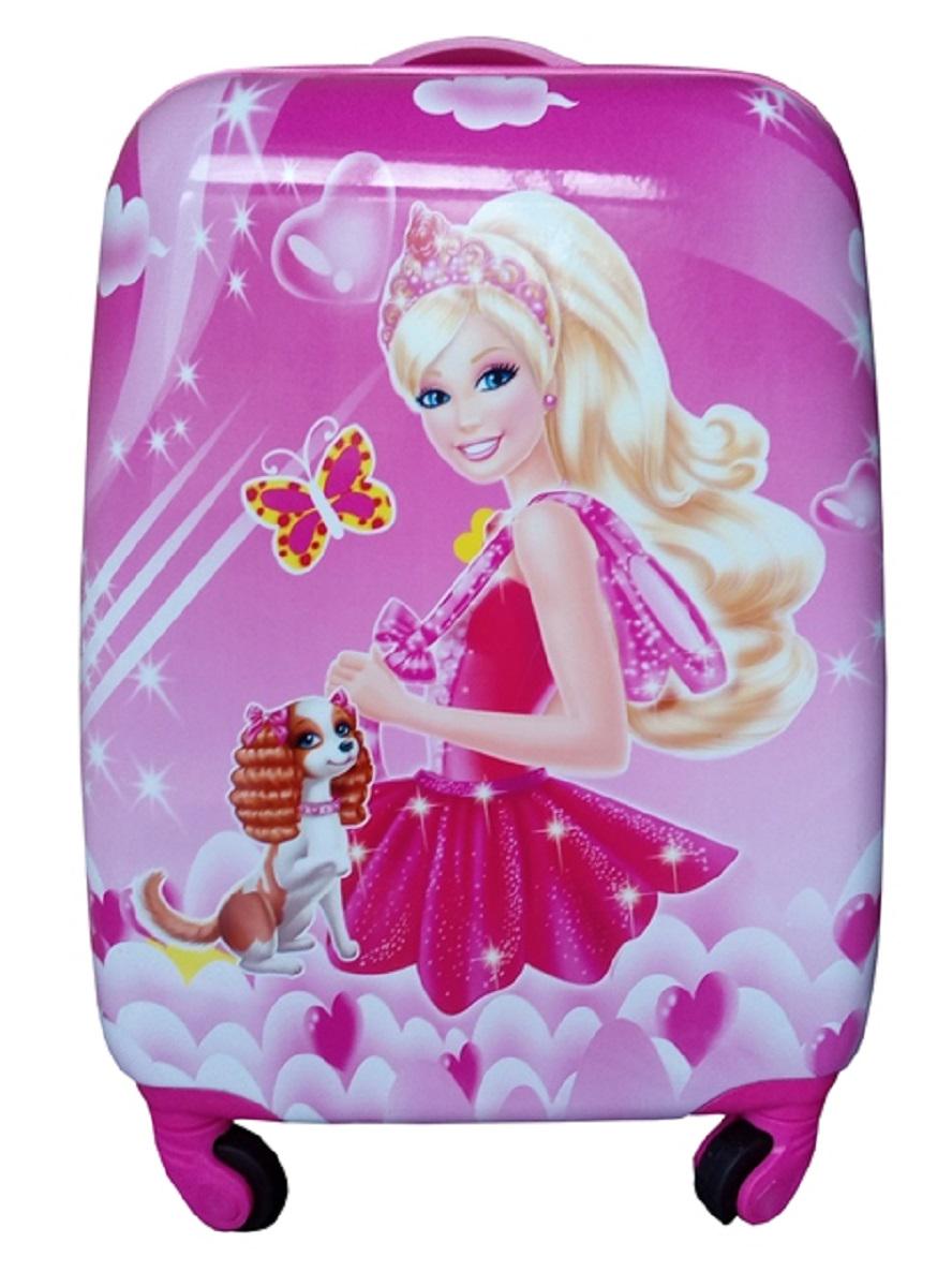 Чемодан детский пластиковый Барби 42 см 4 колеса Bp(Bp188208)