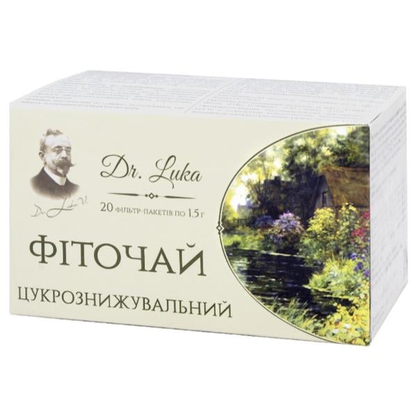 Заменитель питания Dr.Luka Фиточай Сахароснижающий 1,5 г x 20 фильтр-пакетов (000027687)