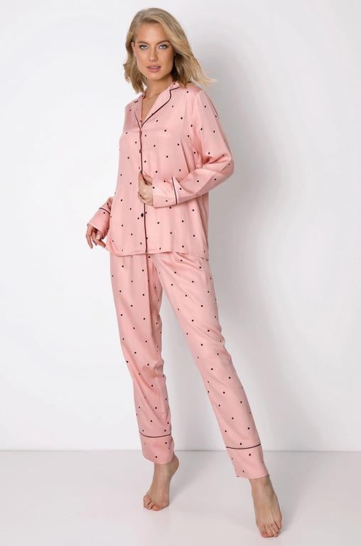 Женская пижама Aruelle рубашка и штаны XL Розовый (Mona-long)