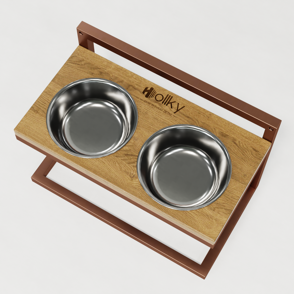 Миски на регульованій підставці для середніх собак Hollky Flex M 2х0,85 л (FM-422530-GLNT) - фото 5