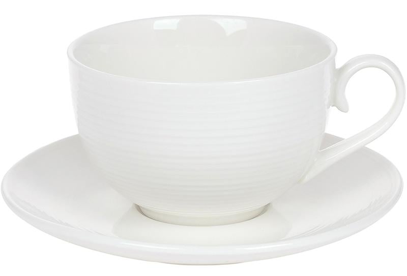Набор чайный City Линии 4 чашки 310 мл и 4 блюдца White (BD-988-277)