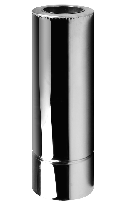 Труба-сендвіч Stalar ø150/220 мм 1 мм 1 м нерж/нерж AISI 321 глянцевий (50732)