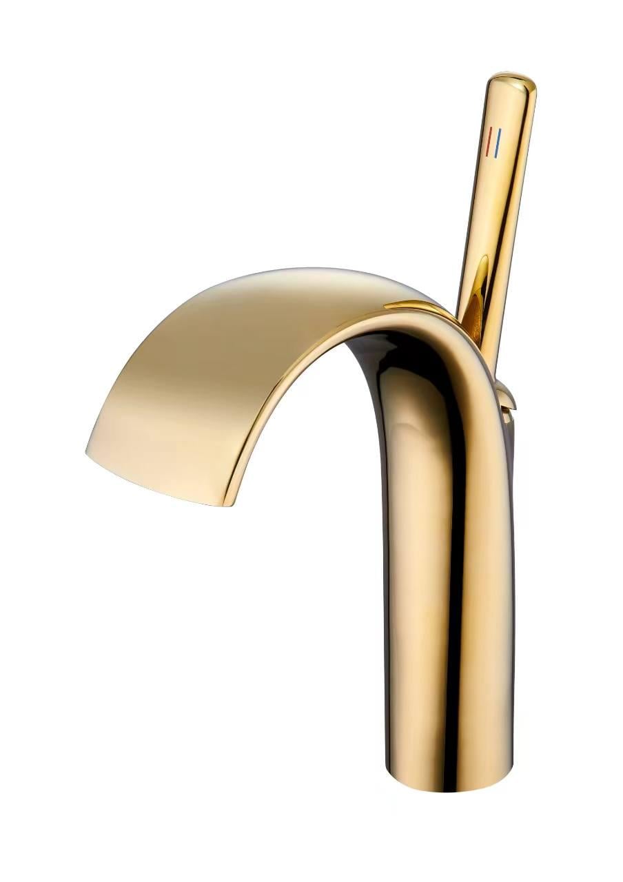 Смеситель для умывальника Exclusive 001 с донным клапаном click-klak Gold (24485080)